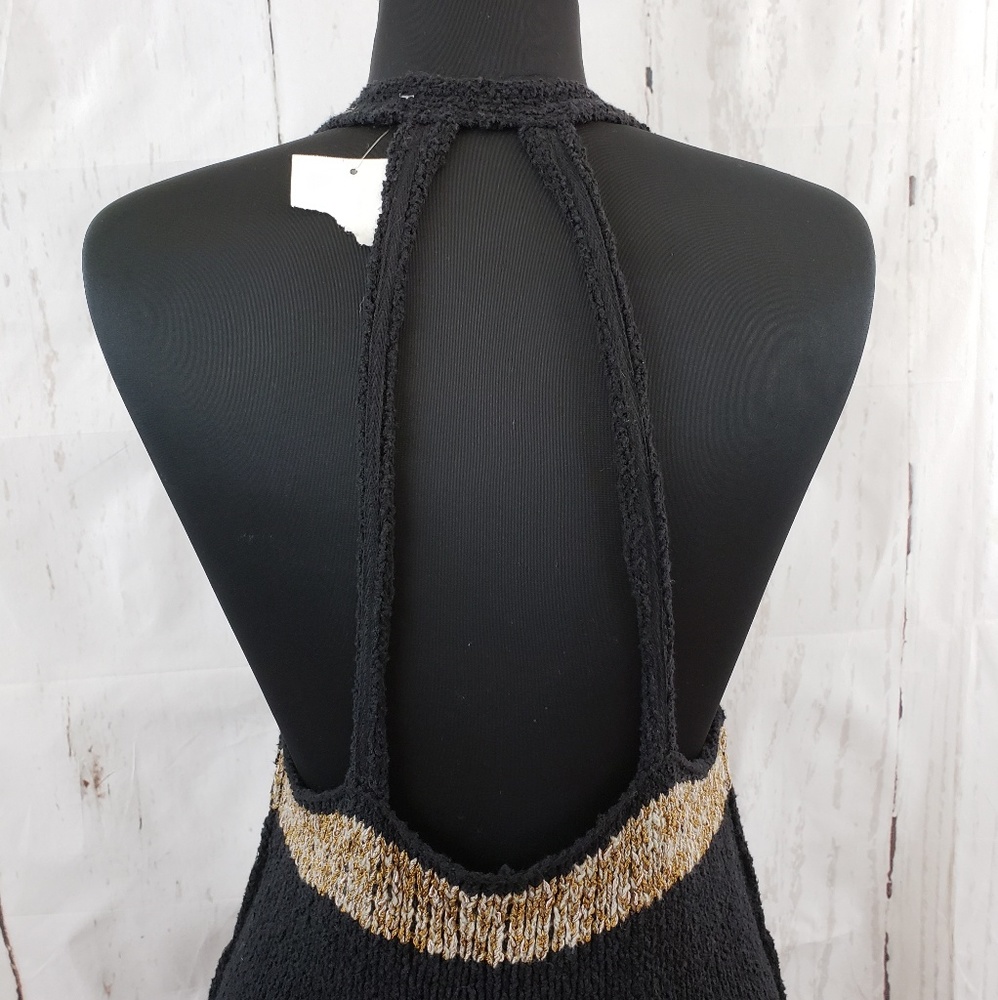 Free People Hold On Knit Tunic Blk Sz M - Picture 3 of 8